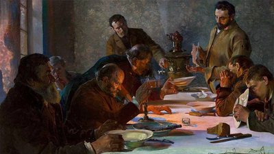 Christmas Eve in Siberia by Jacek Malczewski
